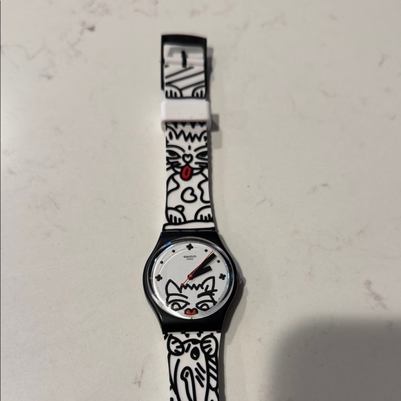 Swatch Black and White Graphic Wristband - Picture 3 of 5